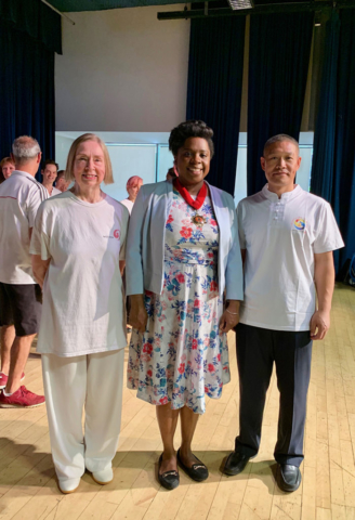 Cllr Francis with Master Liu and Chris